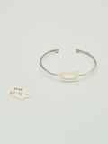 The Geometric Frame Sterling Silver Cuff Bangle