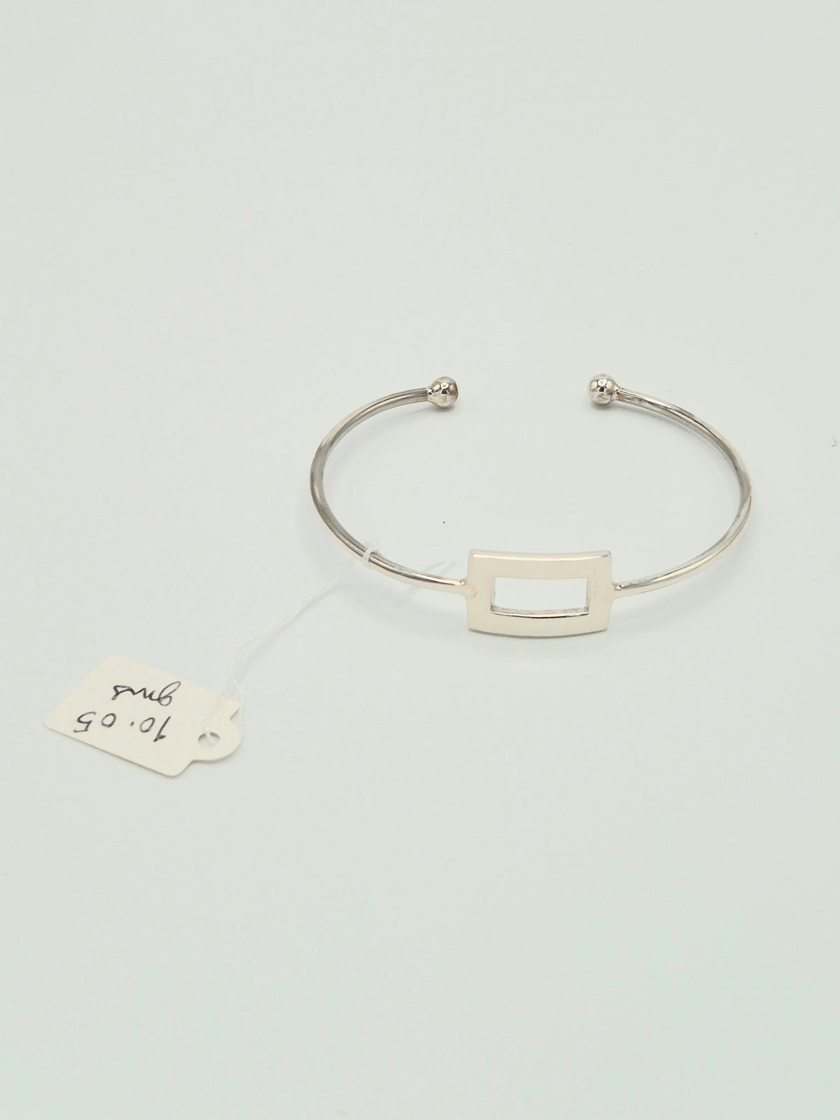 The Geometric Frame Sterling Silver Cuff Bangle