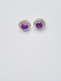 Amethyst studs