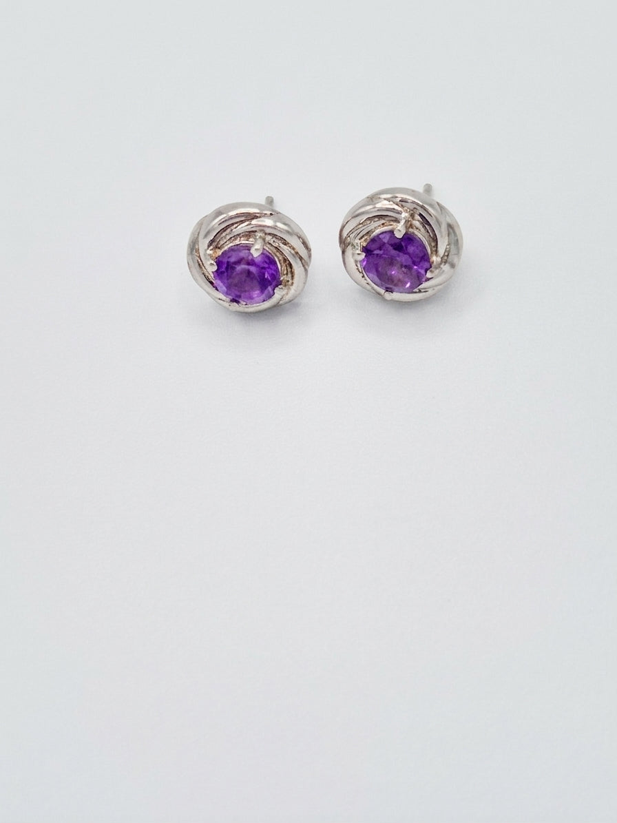 Amethyst studs