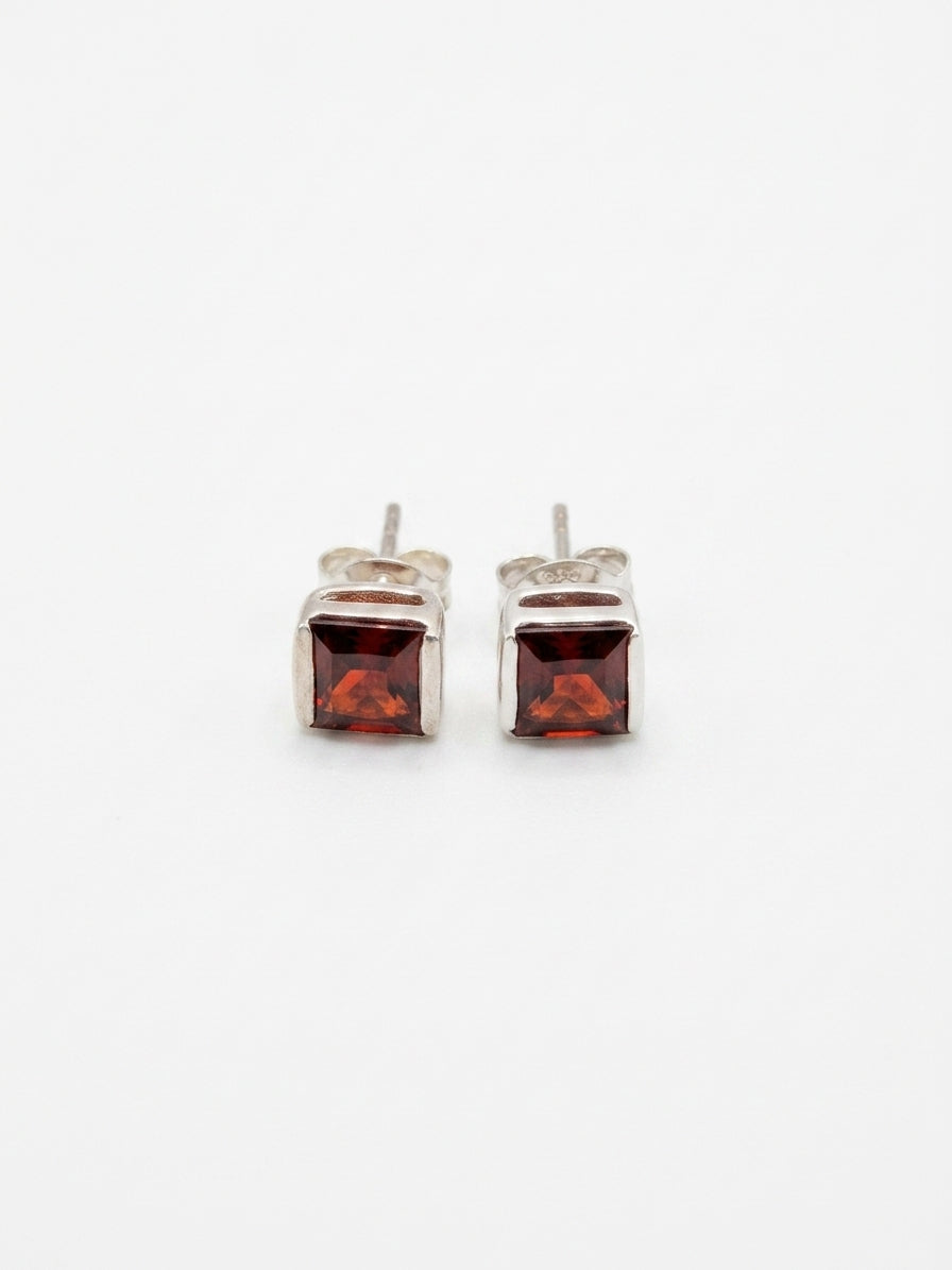 Garnet studs
