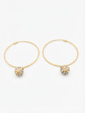 Gold Loops with Pearl Hangings