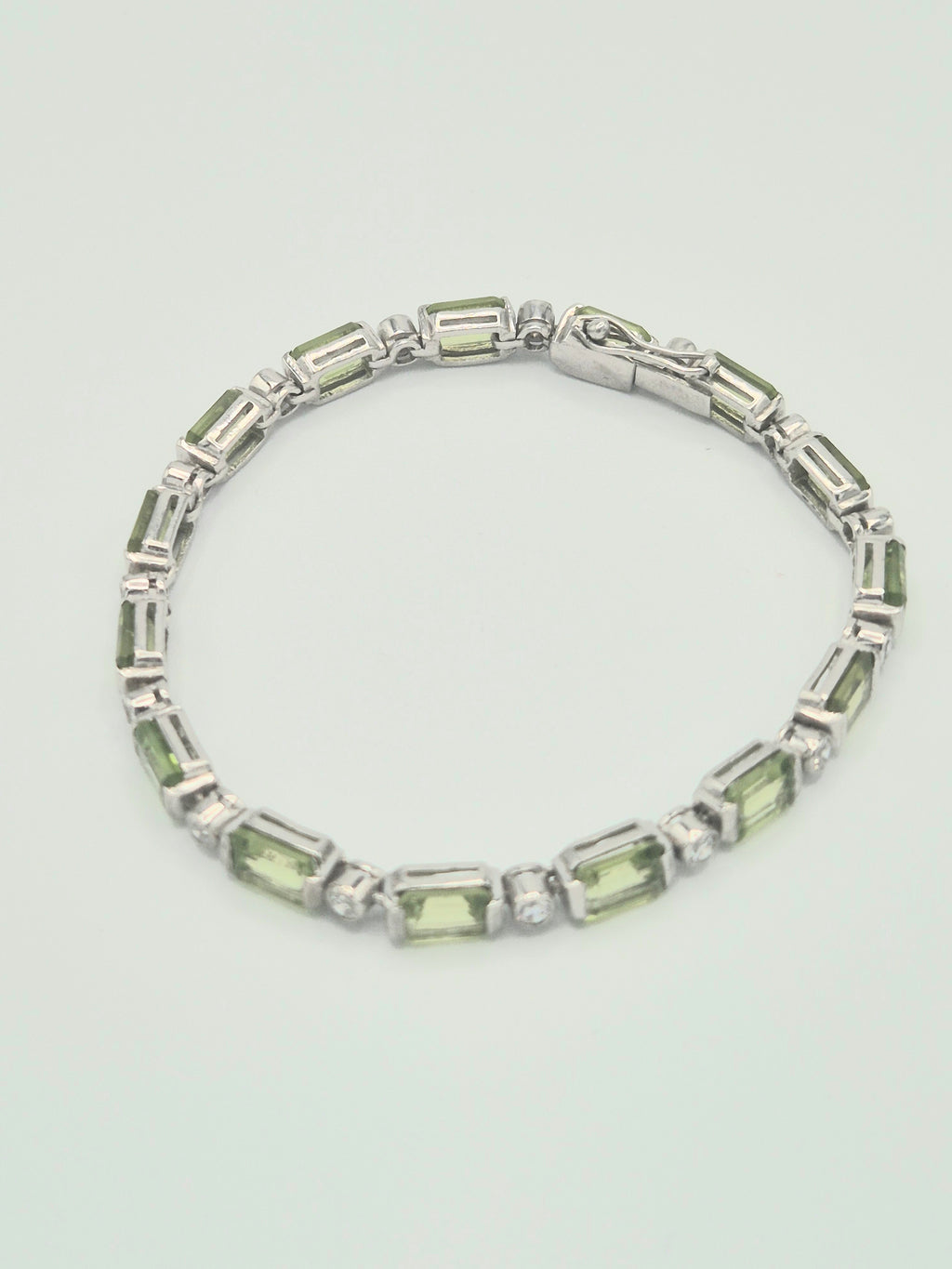 Peridot Bracelet with Cubic Zirconia