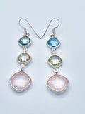 Rose Quartz, Green Amethyst & Blue Topaz