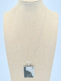 Snake chain with Moss agate pendant