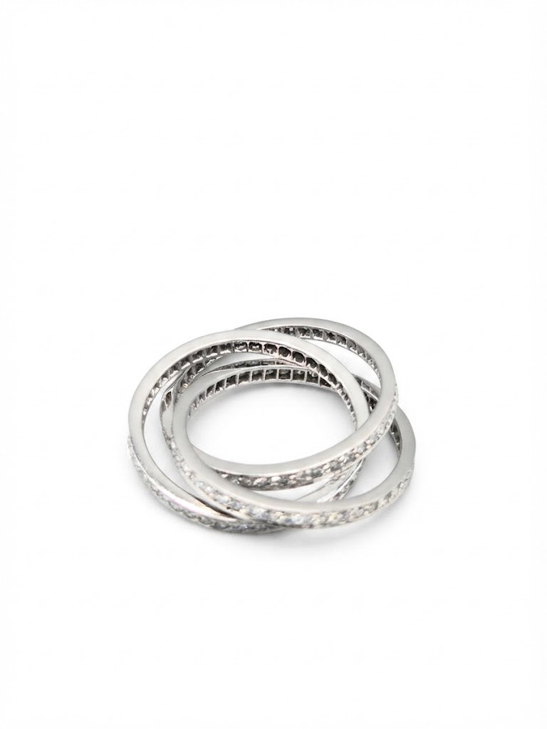 Stack White Gold Diamonds Ring