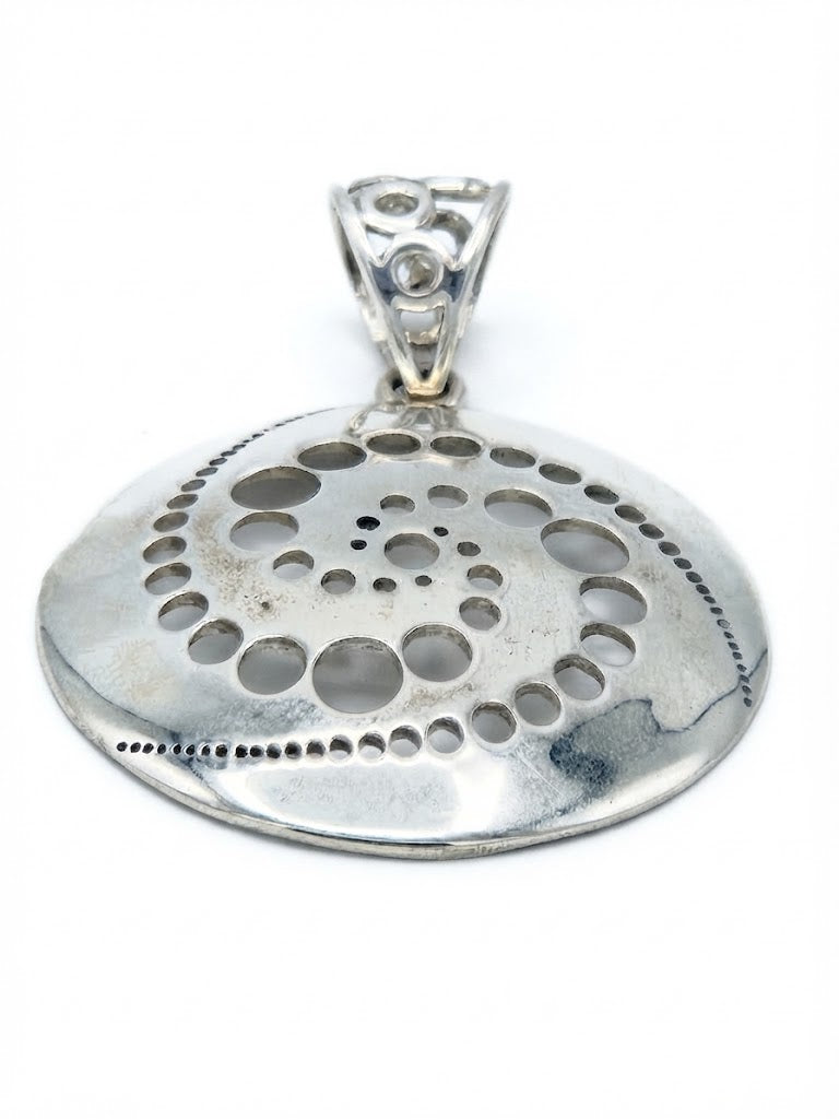 Fibonacci-Spiralen-Anhänger aus Sterlingsilber