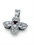 Pendentif en argent sterling à motif floral en grappe
