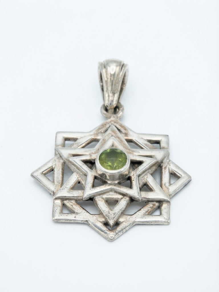 Hexagram-Anhänger aus Sterlingsilber