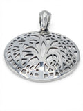 Ovaler Lebensbaum-Anhänger aus Sterlingsilber