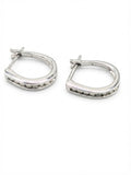 White Gold with Diamond Earrings
