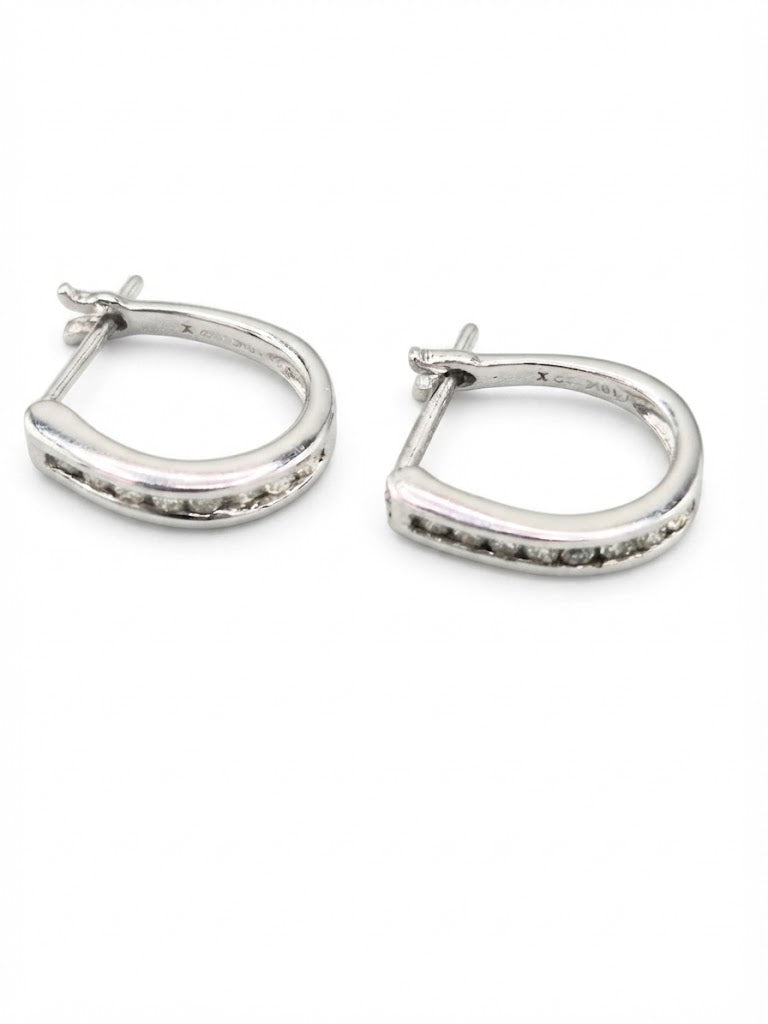 White Gold with Diamond Earrings